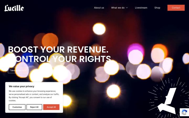 Screenshot of lucillegroup.com