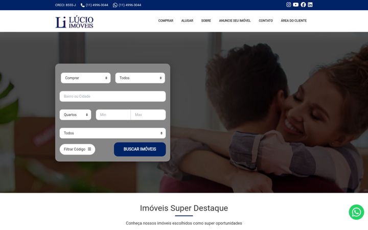 Screenshot of lucioimoveis.com.br