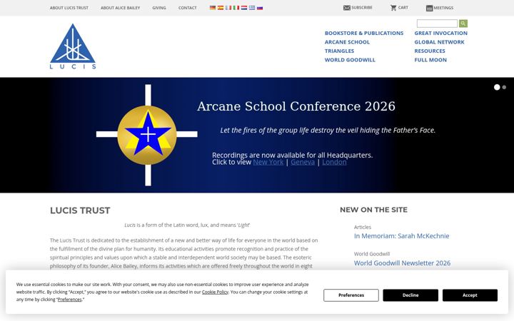 Zrzut ekranu lucistrust.org