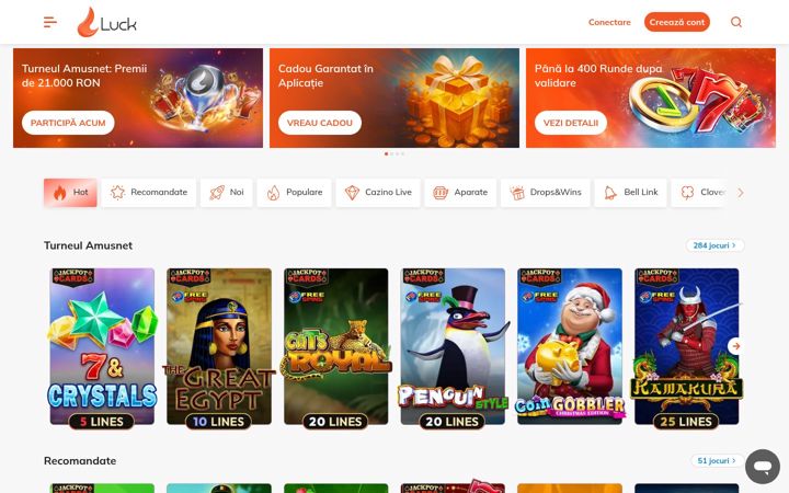 Screenshot of luck.com