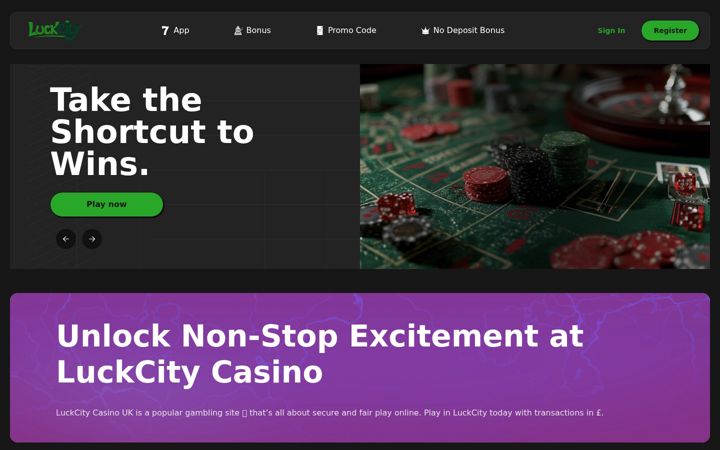 Screenshot of luckcity.org