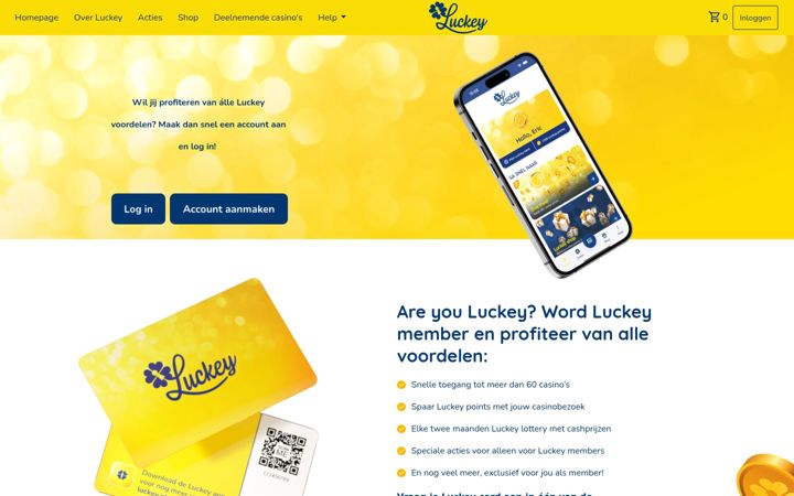 Screenshot of luckey.nl