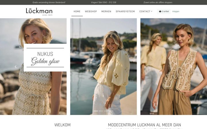 Screenshot of luckman.nl