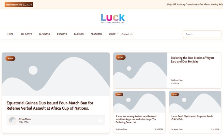 Screenshot of luckmodernmedia.nl