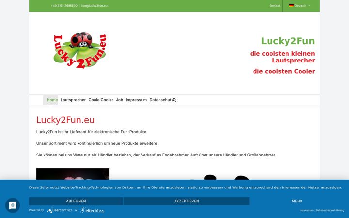 Screenshot of lucky2fun.eu