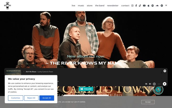 Screenshot of luckycametotown.be