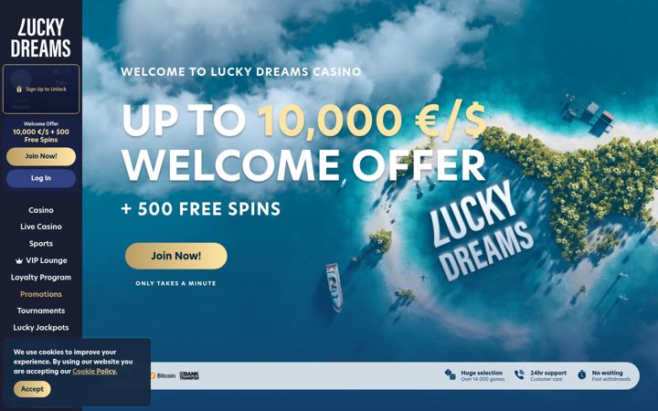 Skjermbilde av luckydreams.com