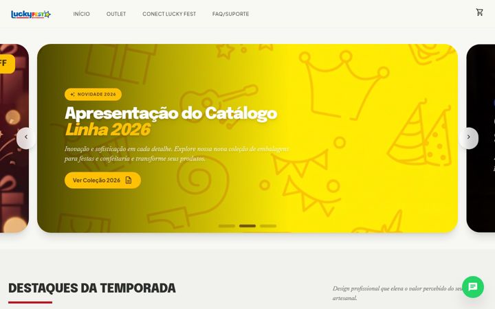 Screenshot of luckyfestembalagens.com.br