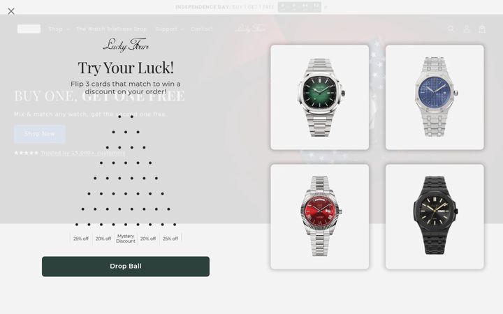 Screenshot of luckyfours.com