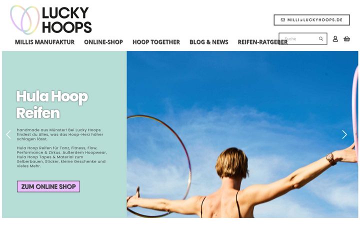 Screenshot of luckyhoops.de