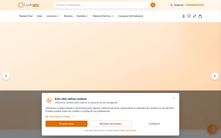 Screenshot of luckyled.es