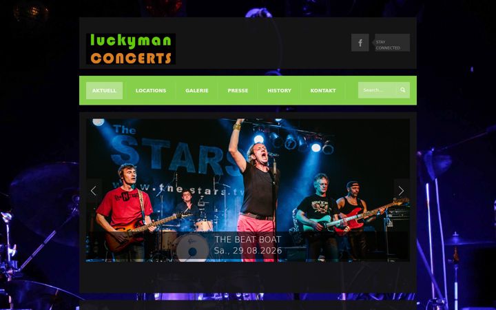 Screenshot of luckymanconcerts.de