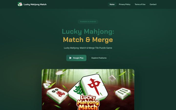 Screenshot of luckymatchmahjong.com