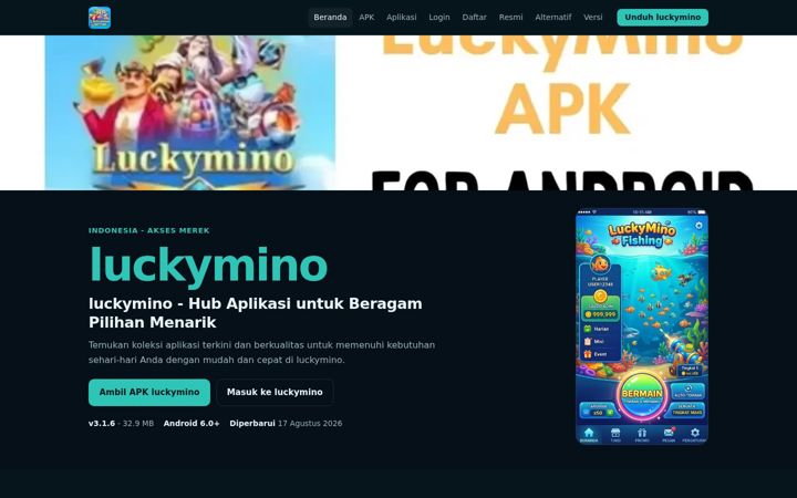 Screenshot of luckymino.org