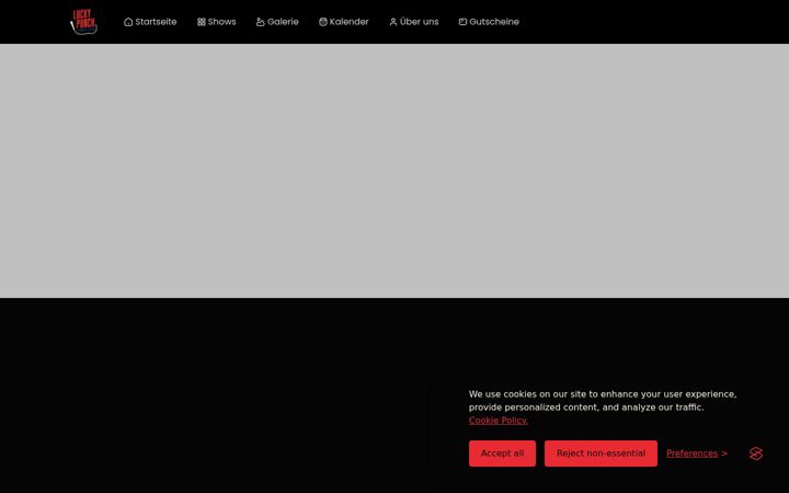 Screenshot of luckypunch-comedyclub.de