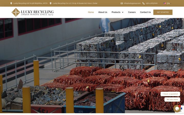 Screenshot of luckyrecycling.com