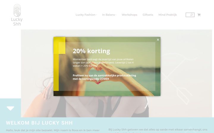Screenshot of luckyshh.nl