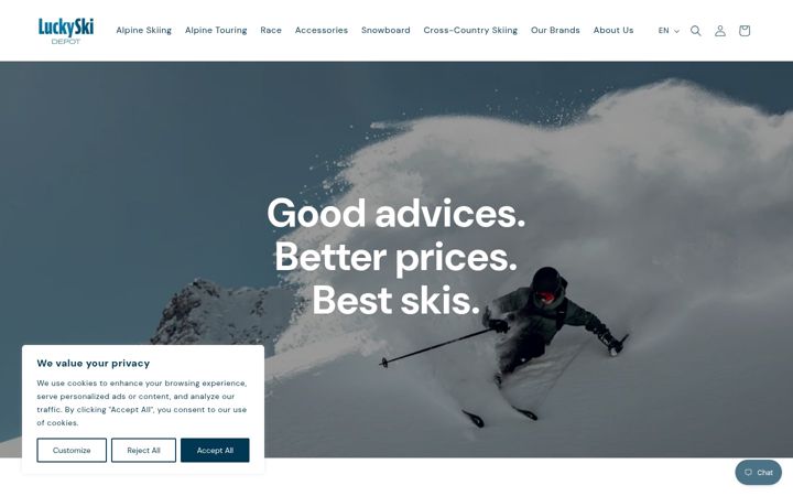 Screenshot of luckyskidepot.com