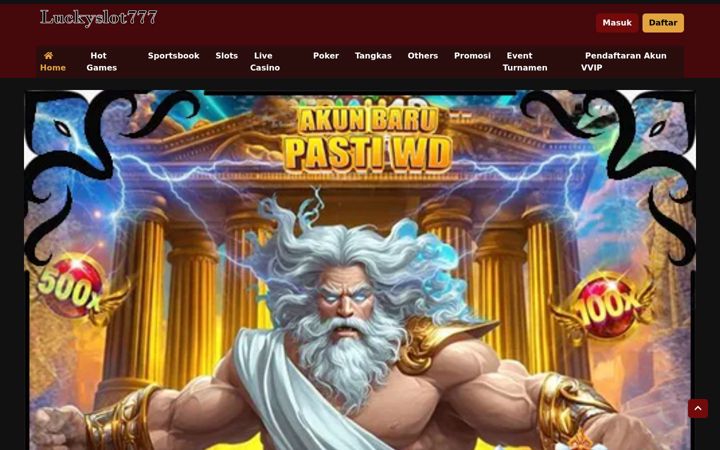Screenshot of luckyslot777.net