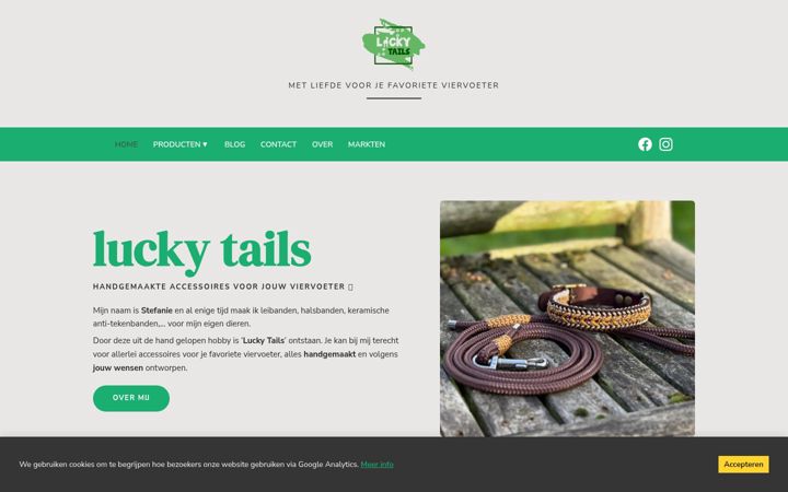 Screenshot of luckytails.be