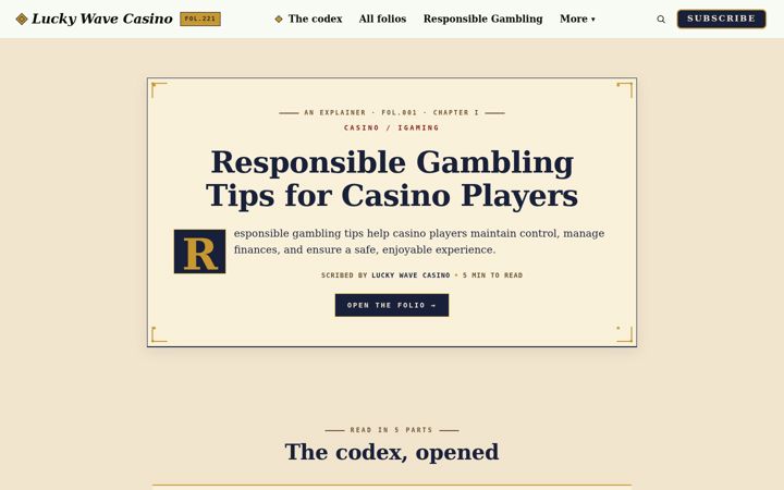 Screenshot of luckywavecasinonl.com