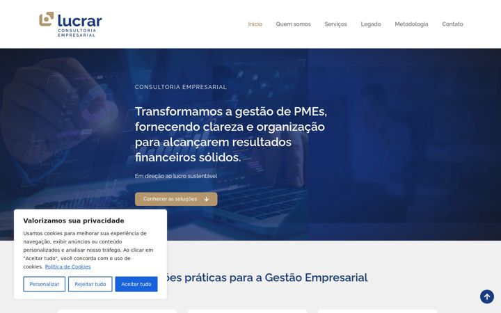 Screenshot of lucrarconsultoria.com.br