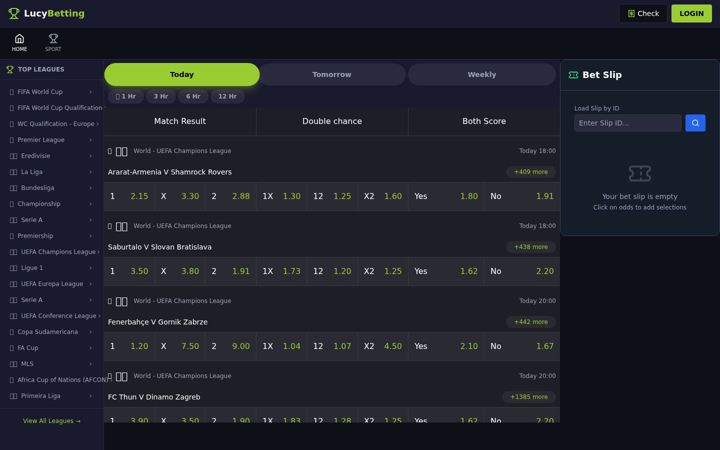 Screenshot of lucybetting.com