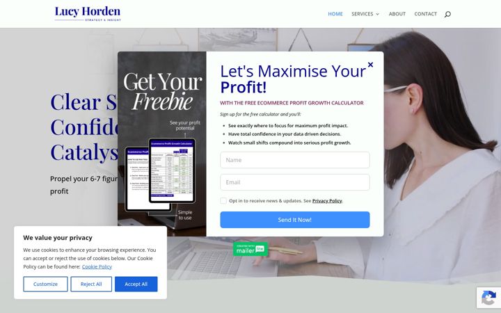 Screenshot of lucyhorden.com