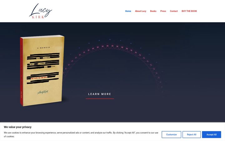 Screenshot of lucykirkauthor.com