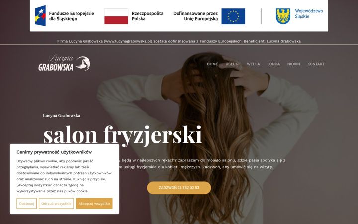 Screenshot of lucynagrabowska.pl