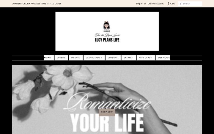 Screenshot van lucyplanslife.com
