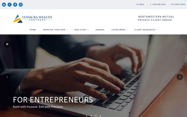 Screenshot of ludackawealthpartners.com