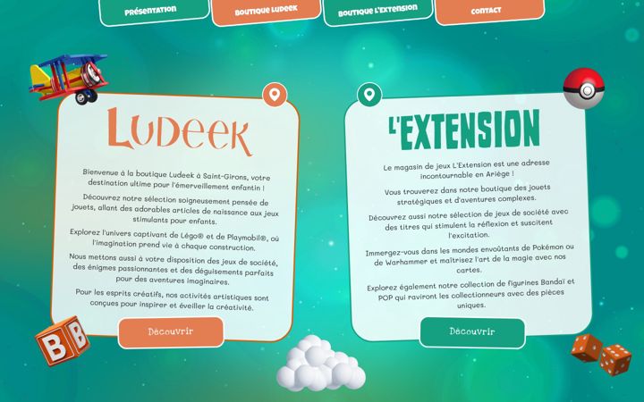 Screenshot of ludeek-lextension.fr