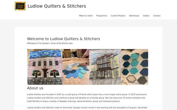 Screenshot of ludlowquilters.co.uk