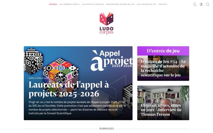 Screenshot of ludocorpus.org