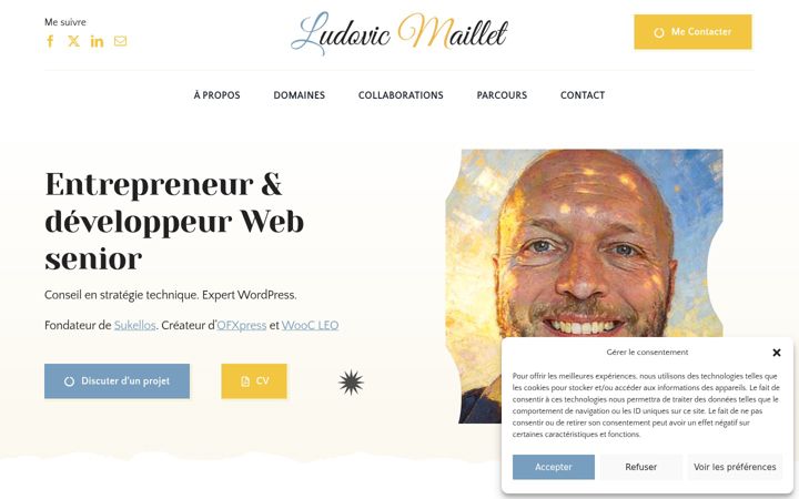 Screenshot of ludovic-maillet.fr