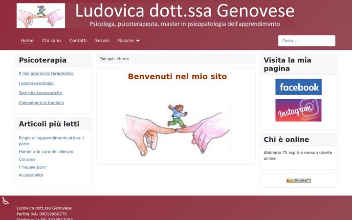 Screenshot of ludovicagenovese.it
