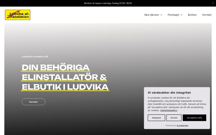 Screenshot of ludvikael.se