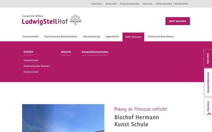Screenshot of ludwig-steil-hof-bhk-schule.de