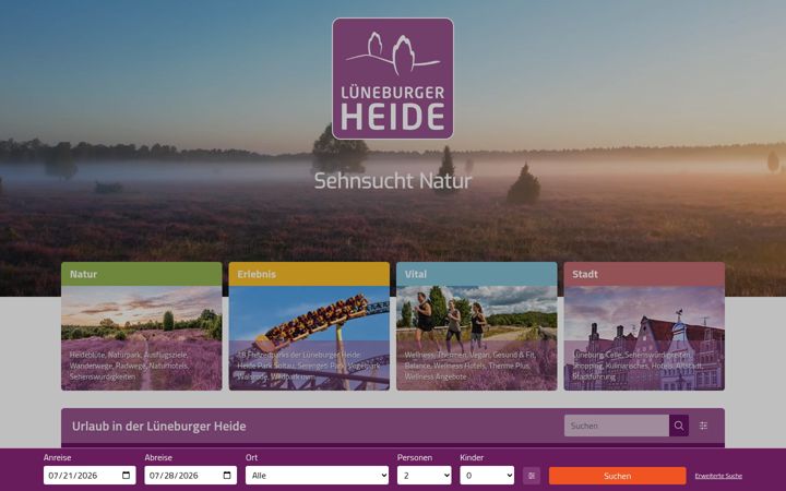 Screenshot of lueneburger-heide.de