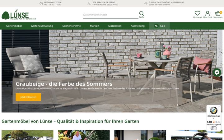 Screenshot of luense.de