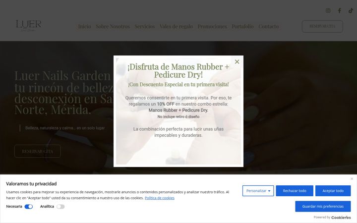 Screenshot of luernailsgarden.com