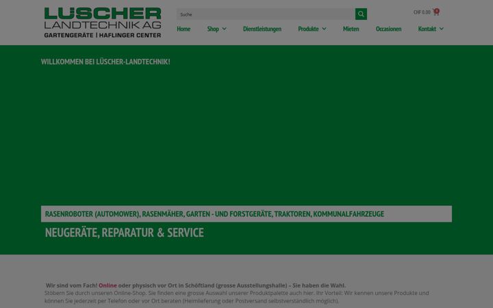 Screenshot of luescher-landtechnik.ch