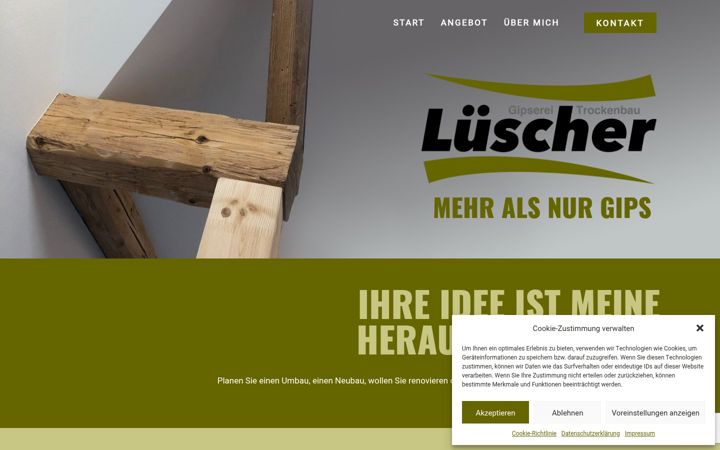 Screenshot of lueschergips.ch