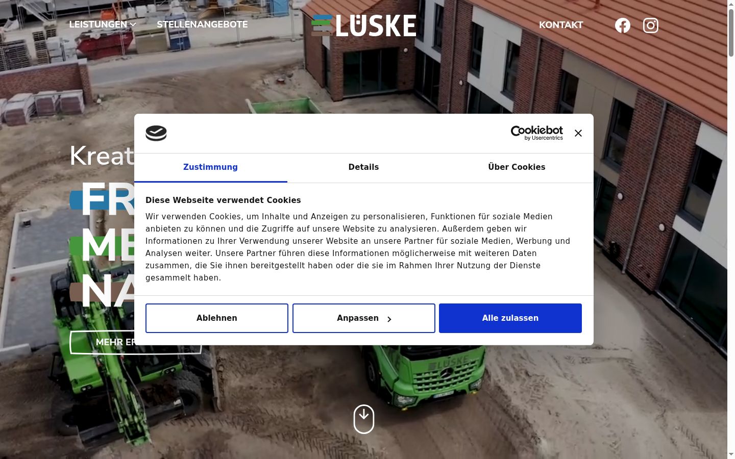Snímka obrazovky banera súhlasu zobrazeného pred akoukoľvek interakciou