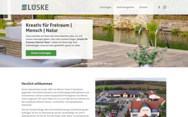 Screenshot of lueske-galabau.de