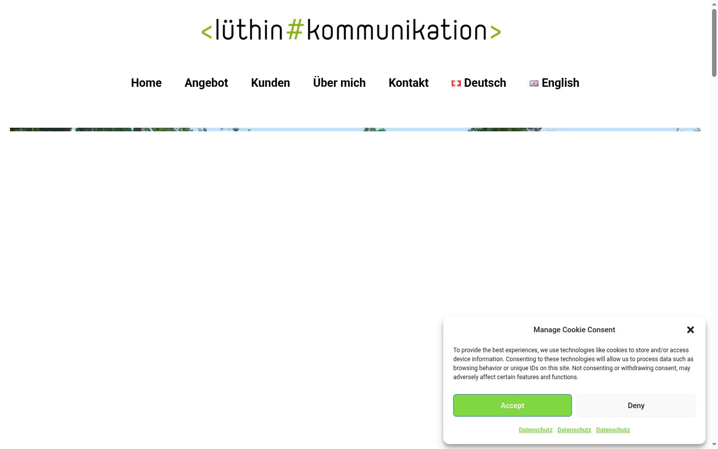 Ekrānuzņēmums ar piekrišanas baneri, kas tika rādīts pirms jebkādas mijiedarbības
