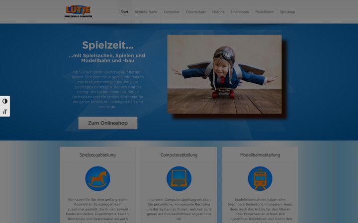Screenshot of luetje.de