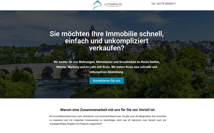 Screenshot of luetterfelds-immo.de