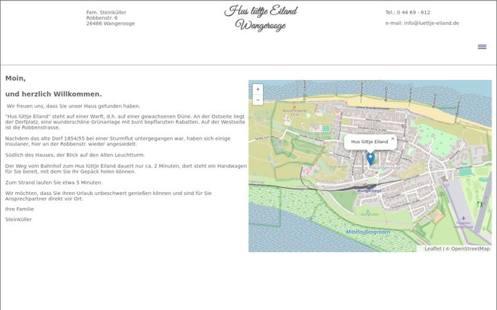 Screenshot of luettje-eiland.de